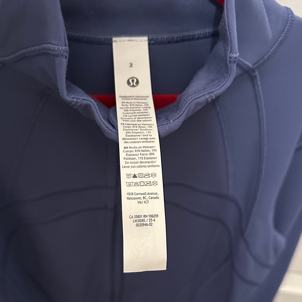 Women's blue lululemon align Jacket size 2 - Picture 10 of 10
